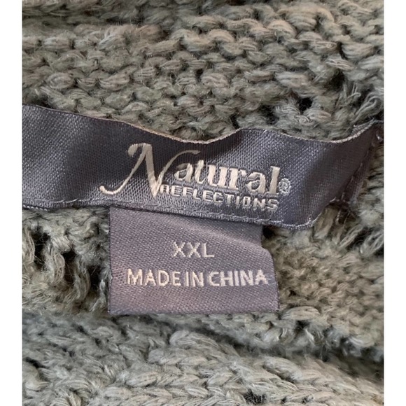 Natural Reflections Long-Sleeve Sweater Hoodie for Ladies Plus 2X Seafoam Green - Picture 10 of 11